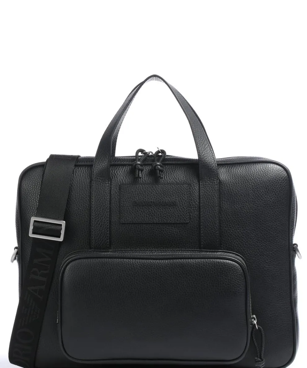 Briefcase 15″ grained leather black