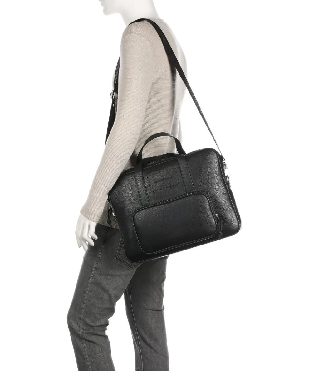 Briefcase 15″ grained leather black