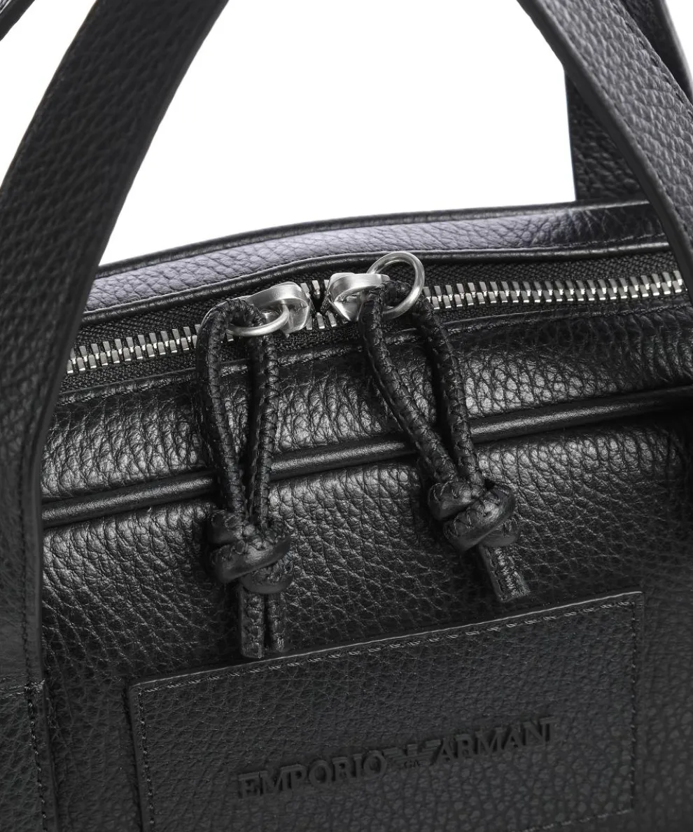 Briefcase 15″ grained leather black