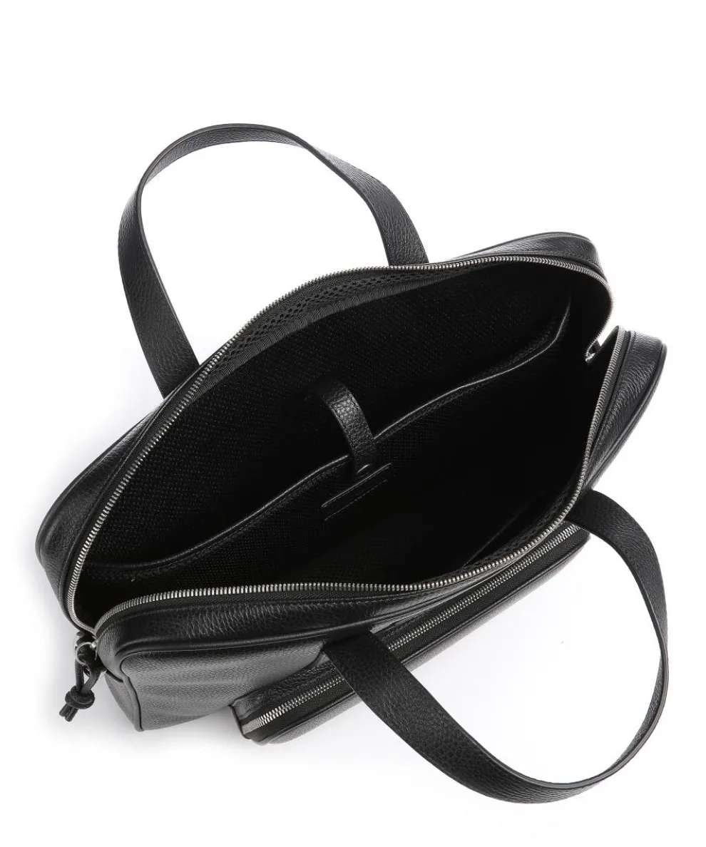 Briefcase 15″ grained leather black