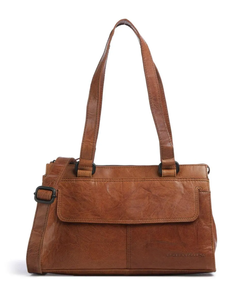 Bronco Amity Shoulder bag fine grain leather cognac
