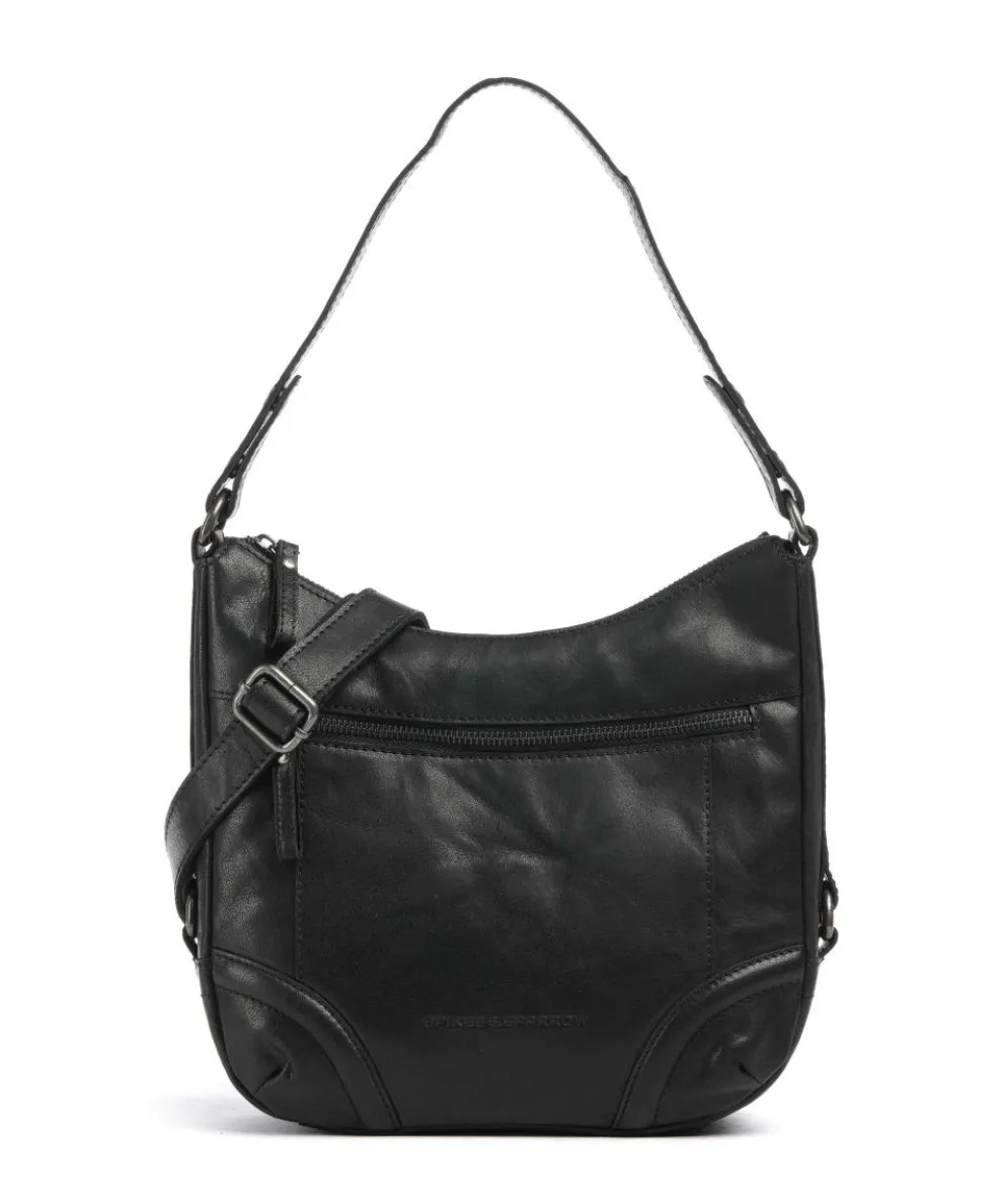 Bronco Candee Hobo bag fine grain leather black