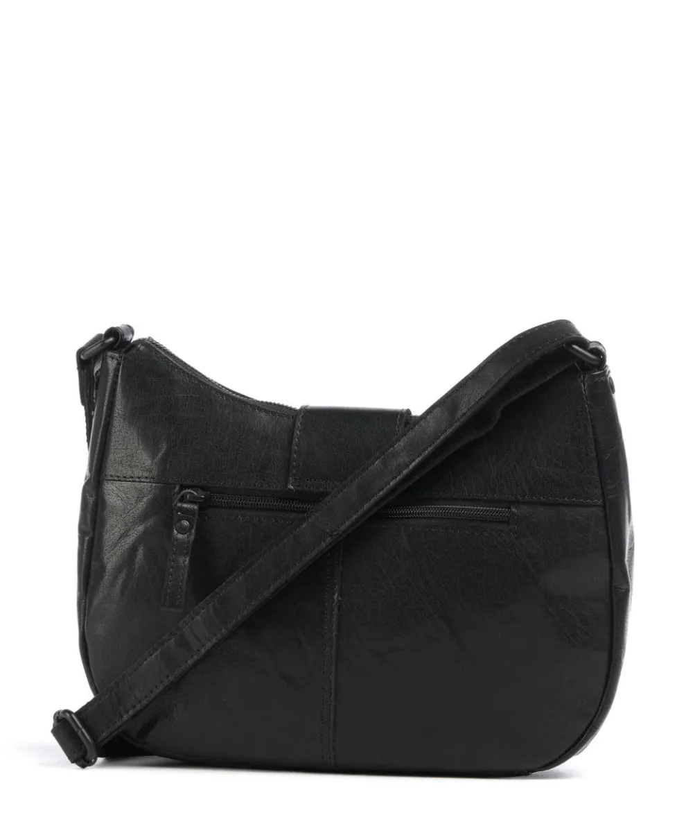 Bronco Carlia Crossbody bag fine grain leather black