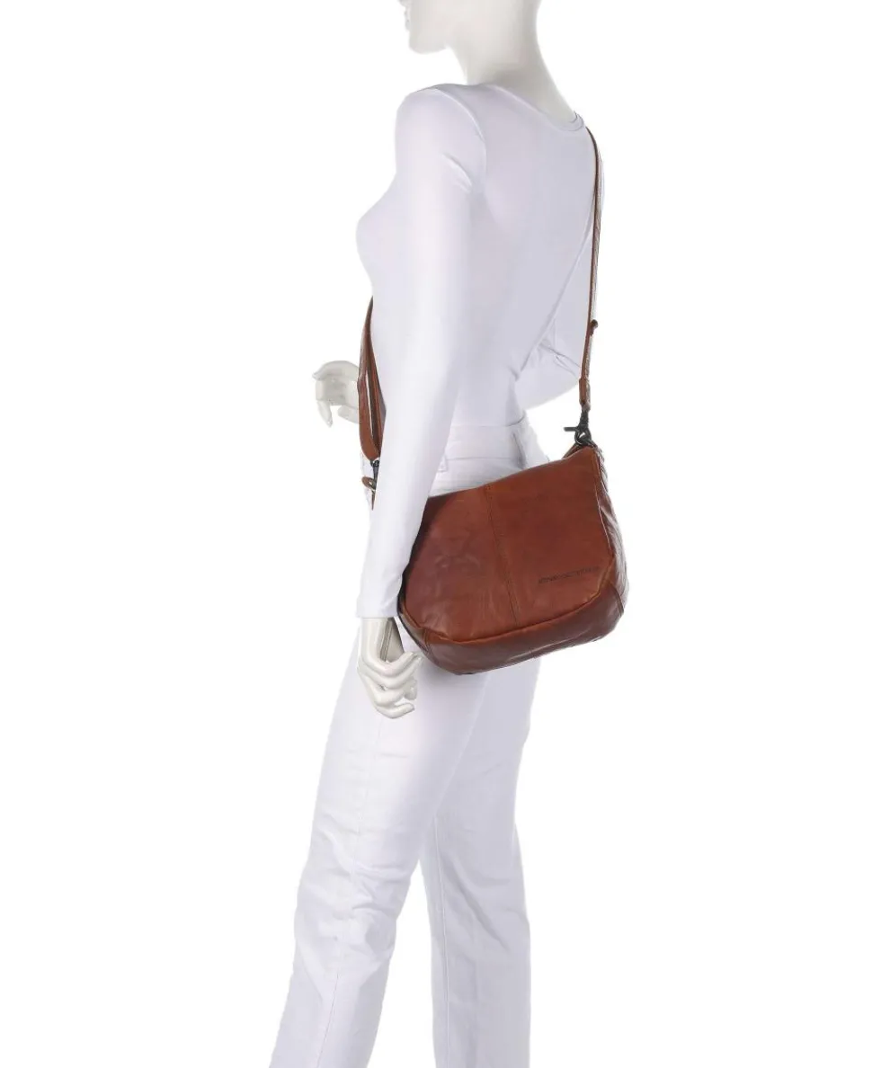 Bronco Carmen Shoulder bag fine grain leather cognac