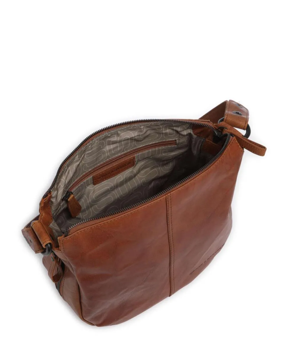 Bronco Carmen Shoulder bag fine grain leather cognac