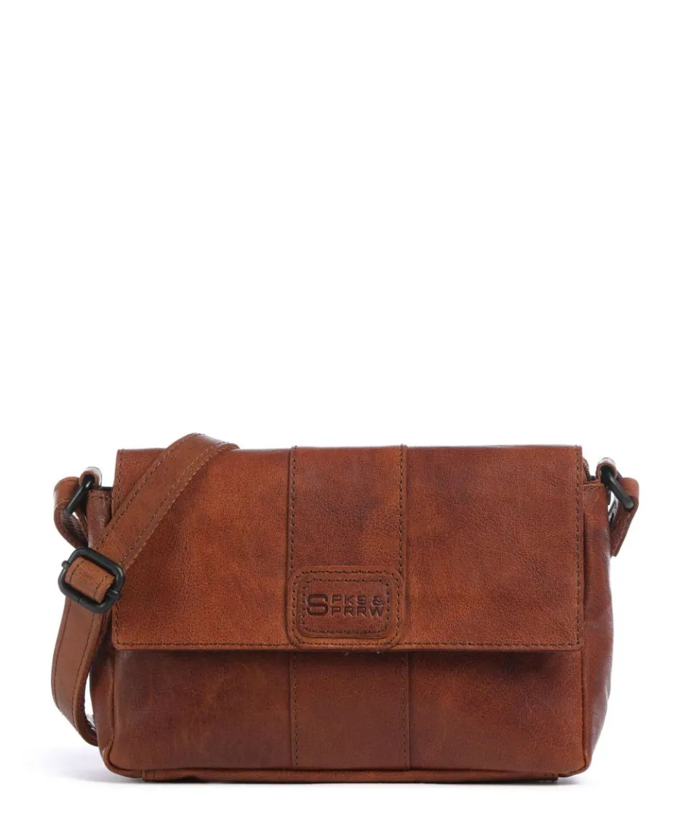 Bronco Ceslie Crossbody bag fine grain leather cognac