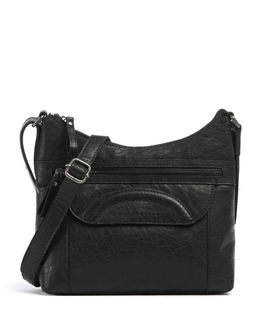 Bronco Elien Crossbody bag fine grain leather black