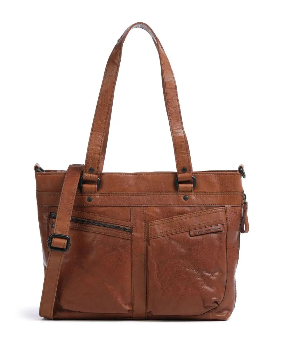 Bronco José Shoulder bag 13″ grained leather brown
