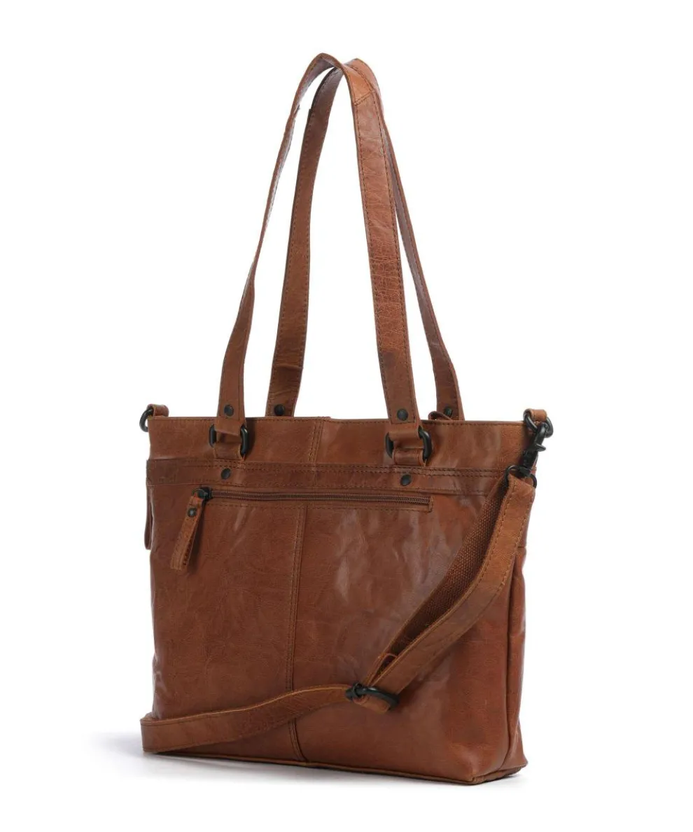 Bronco Lavendar Tote bag 13″ fine grain leather cognac