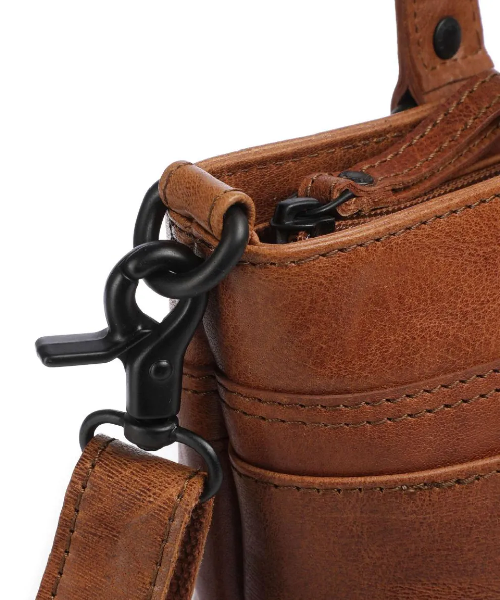 Bronco Lavendar Tote bag 13″ fine grain leather cognac