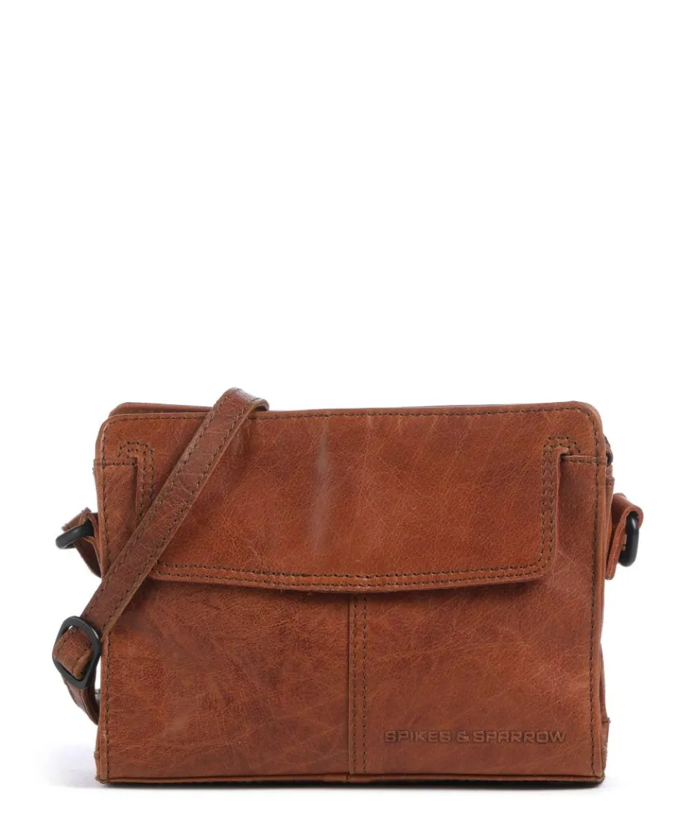Bronco Leyla Crossbody bag fine grain leather cognac