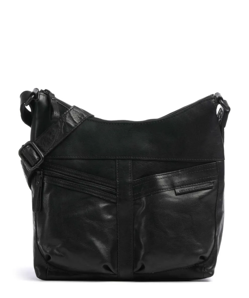 Bronco Morgane Crossbody bag grained leather black
