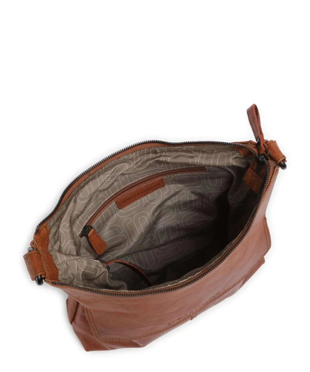 Bronco Sherrill Hobo bag fine grain leather cognac