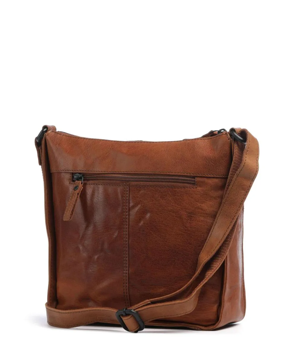 Bronco Titia Crossbody bag grained leather brown