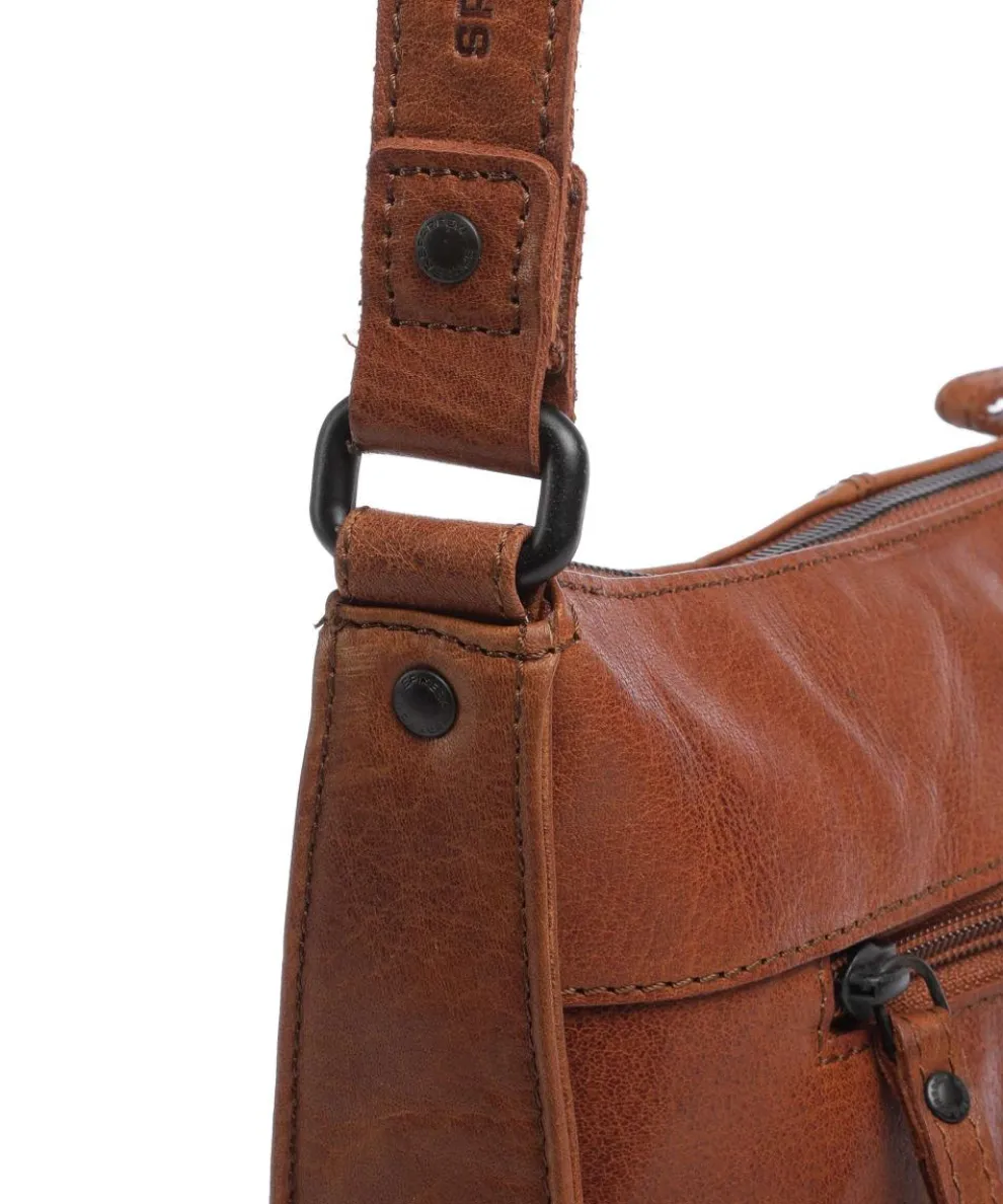 Bronco Titia Crossbody bag grained leather brown