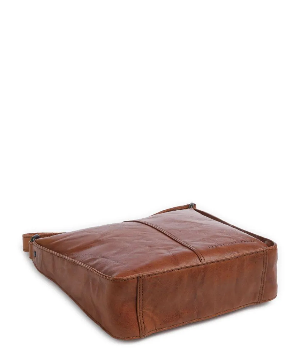 Bronco Titia Crossbody bag grained leather brown