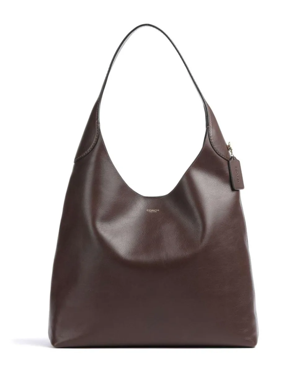Brooklyn 39 Hobo bag grained leather dark brown