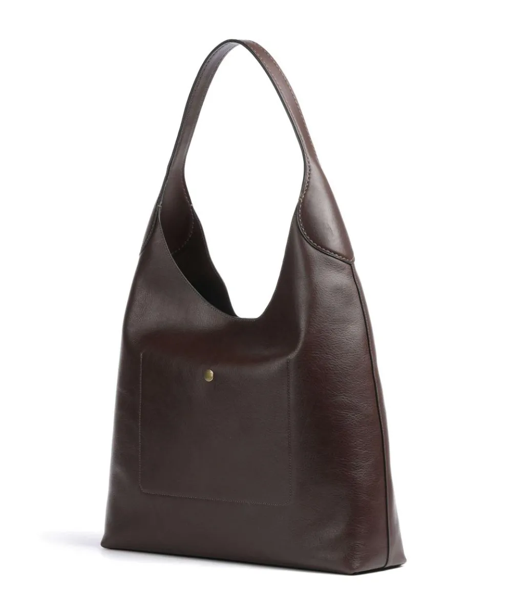 Brooklyn 39 Hobo bag grained leather dark brown