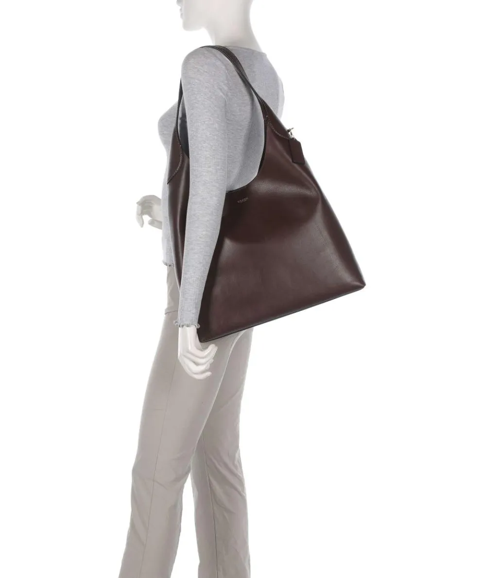 Brooklyn 39 Hobo bag grained leather dark brown