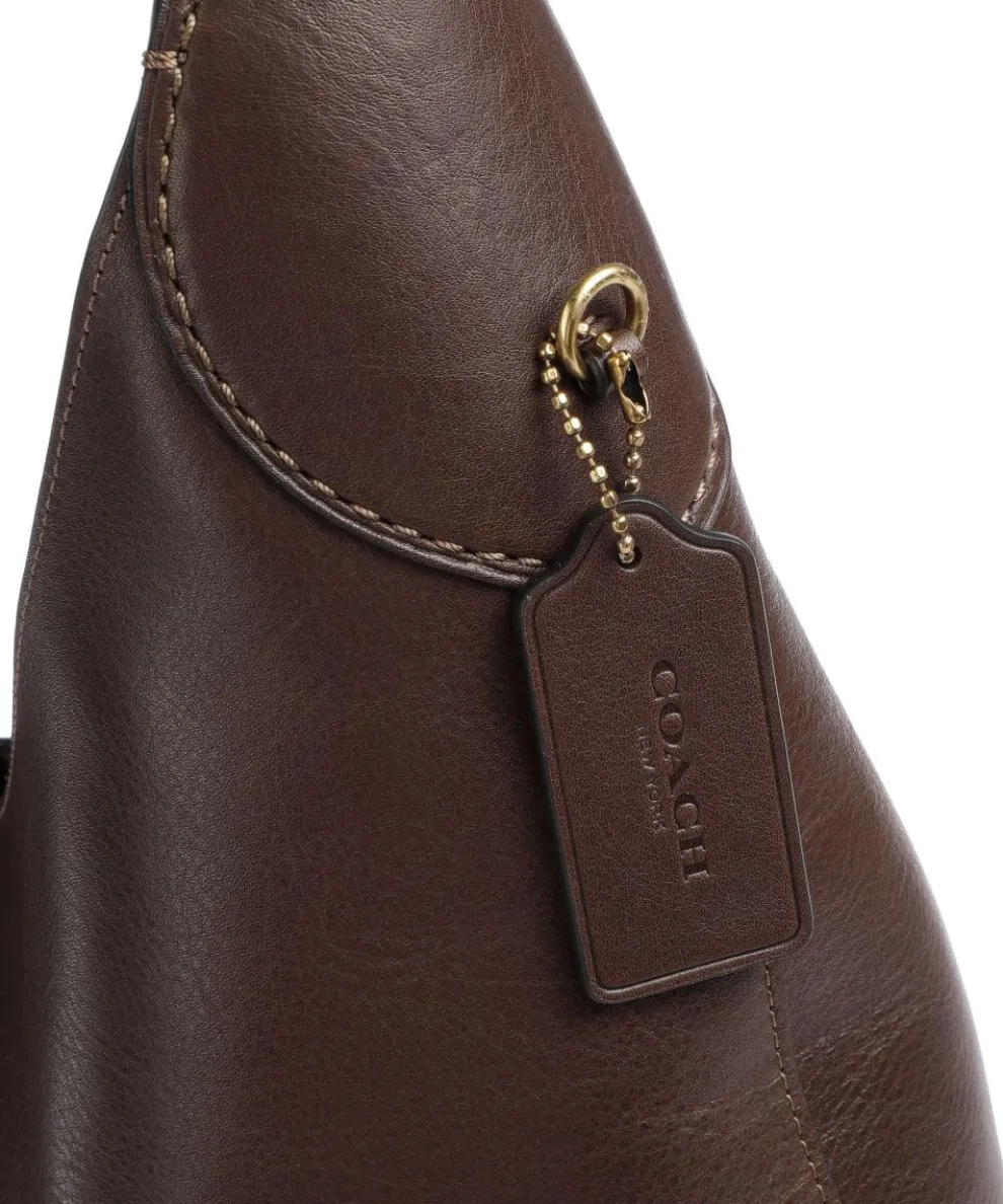 Brooklyn 39 Hobo bag grained leather dark brown