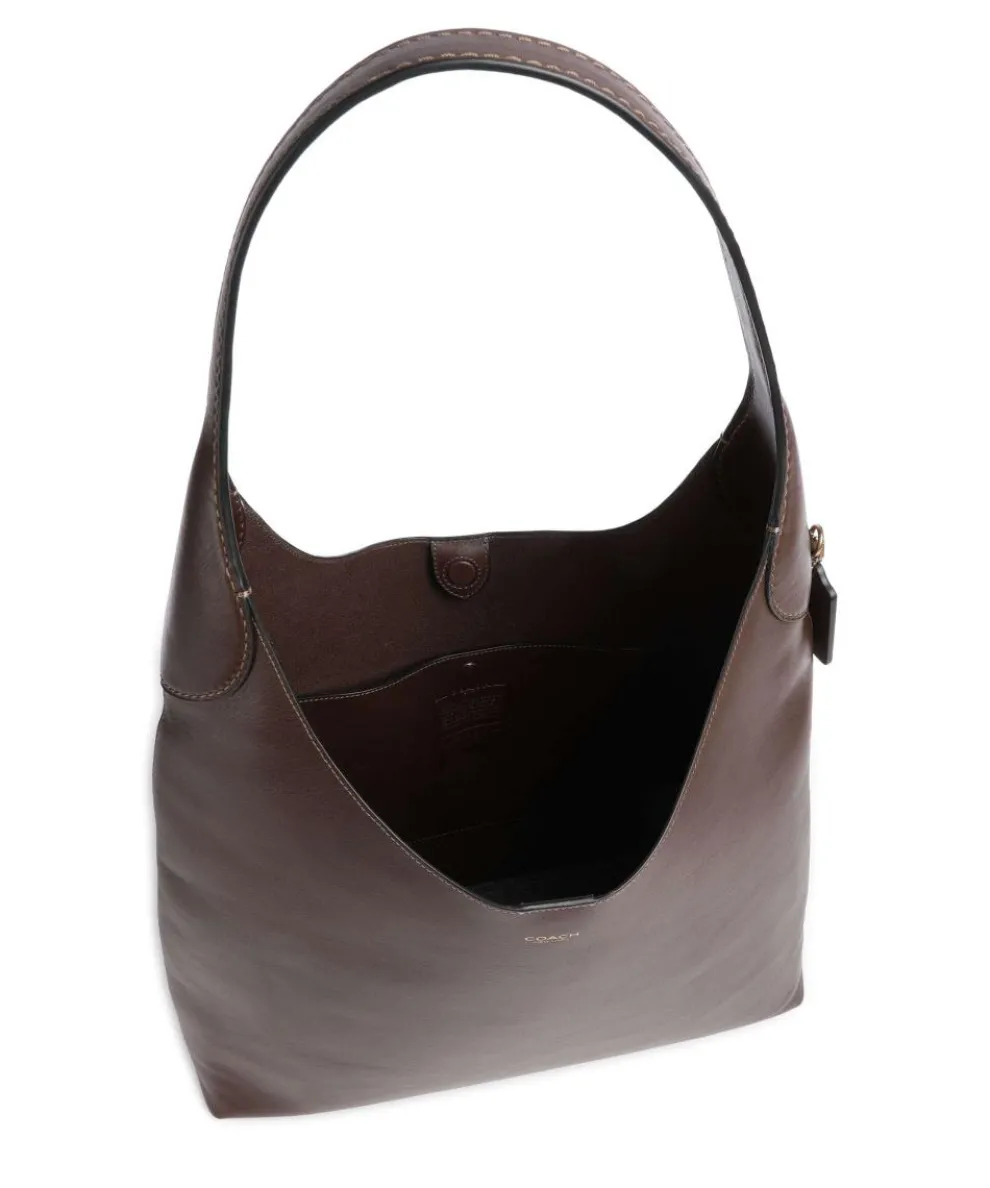 Brooklyn 39 Hobo bag grained leather dark brown