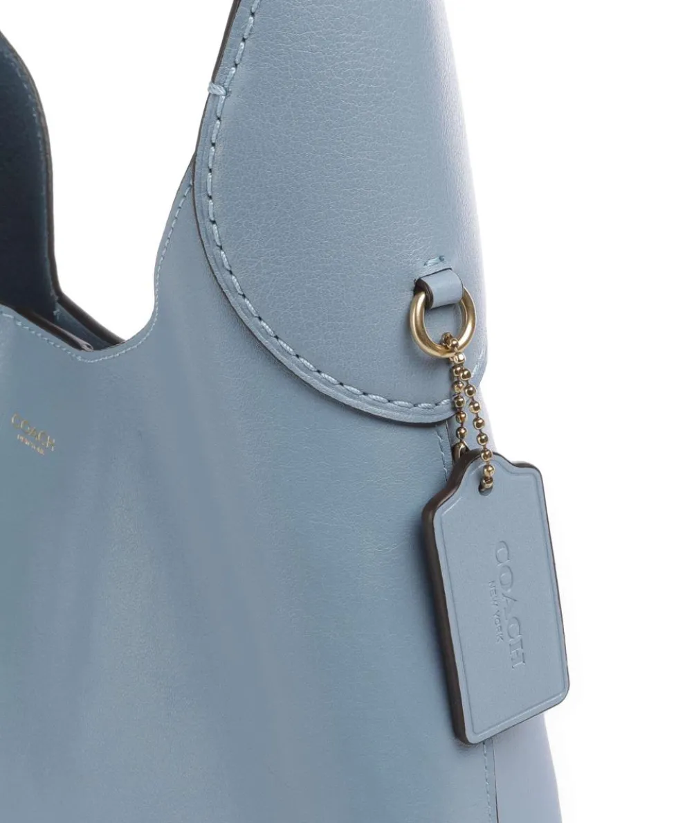 Brooklyn 28 Hobo bag fine grain leather light blue