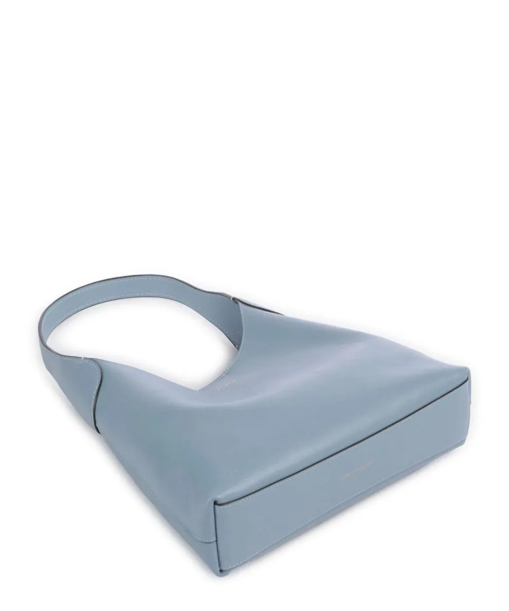 Brooklyn 28 Hobo bag fine grain leather light blue