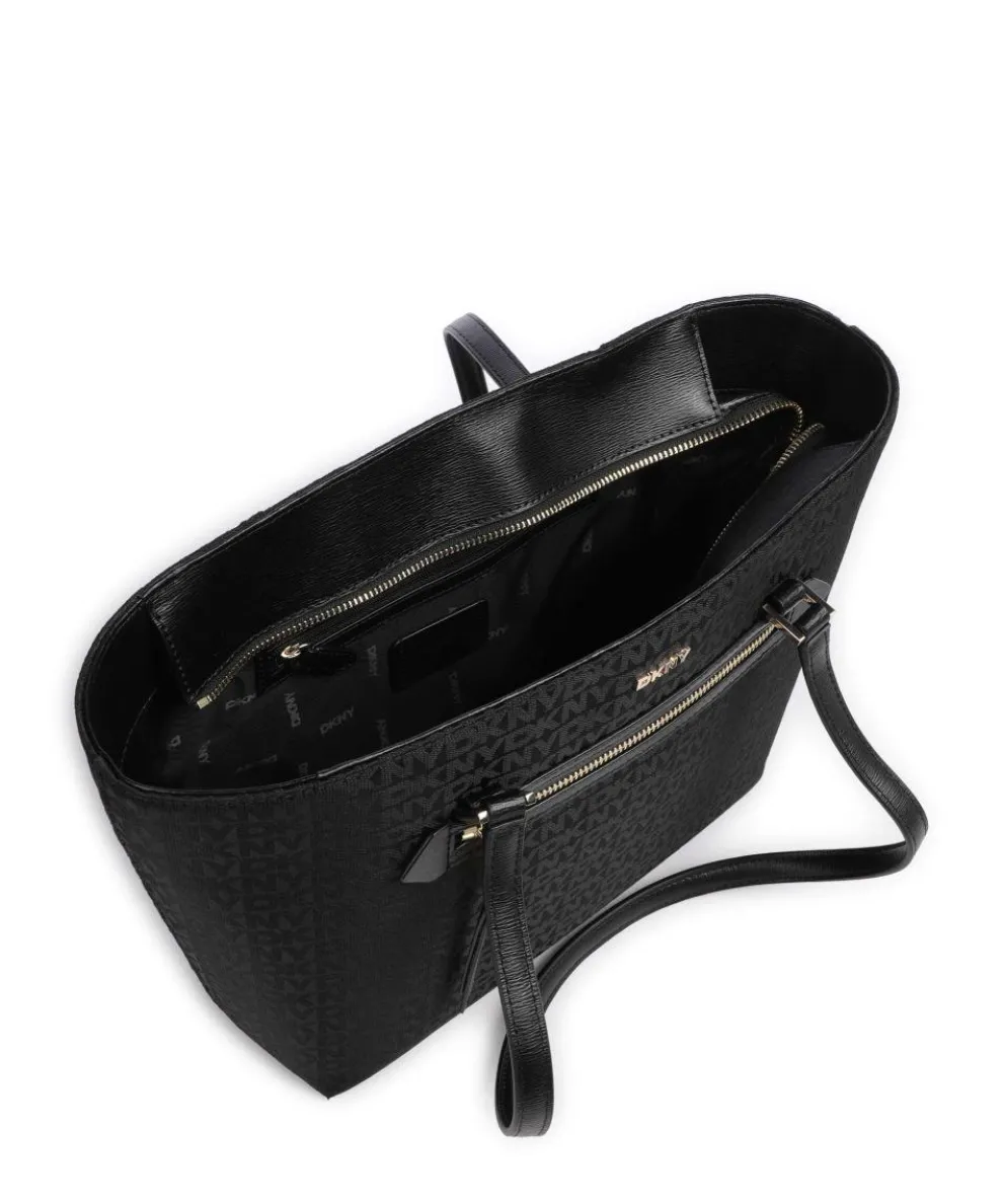 Bryant Tote bag polyester, grained cow leather black