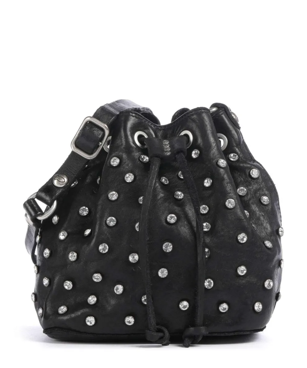 Bucket bag cow leather black