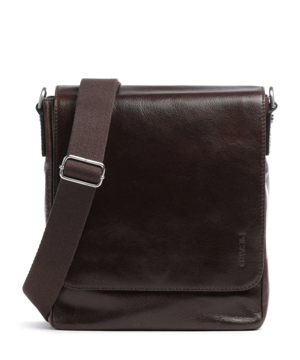 Buddy Crossbody bag 10″ buffalo leather dark brown