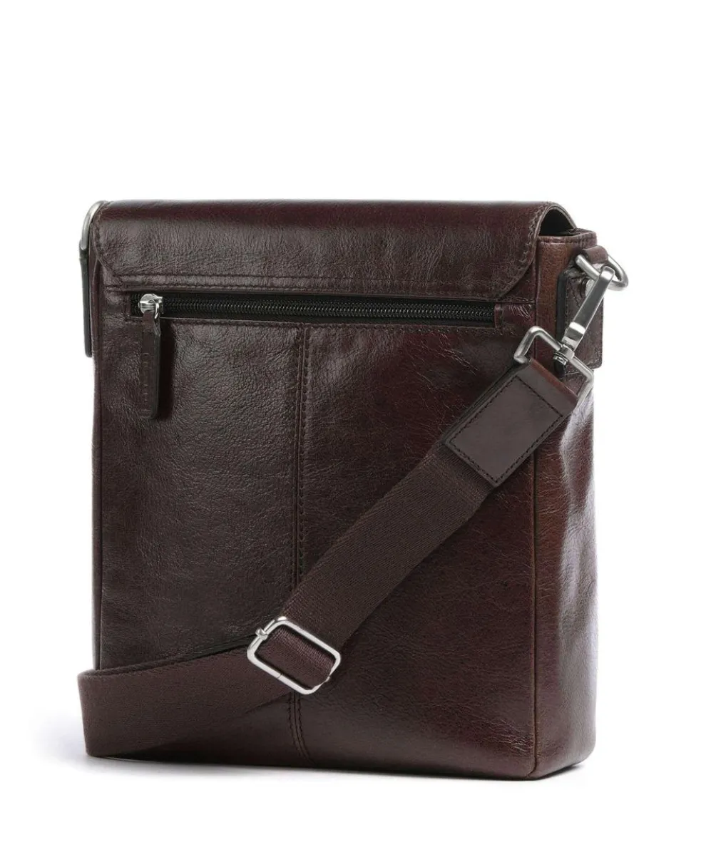 Buddy Crossbody bag 10″ buffalo leather dark brown