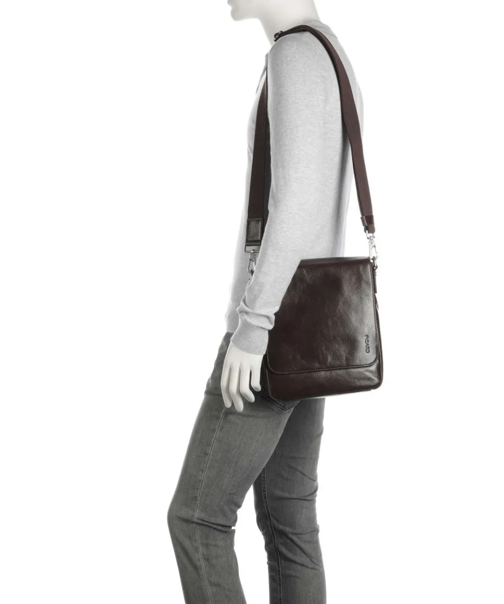 Buddy Crossbody bag 10″ buffalo leather dark brown