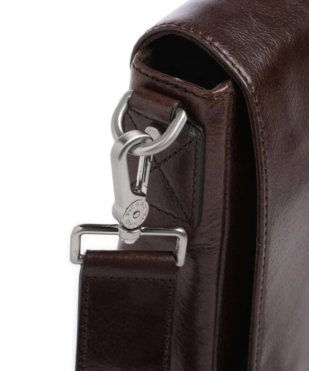 Buddy Crossbody bag 10″ buffalo leather dark brown