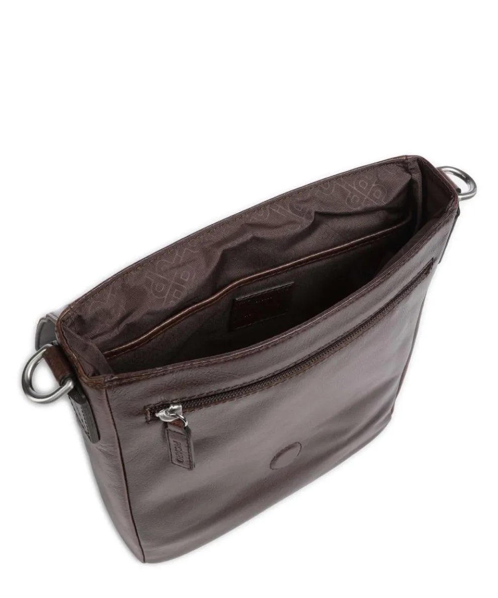 Buddy Crossbody bag 10″ buffalo leather dark brown