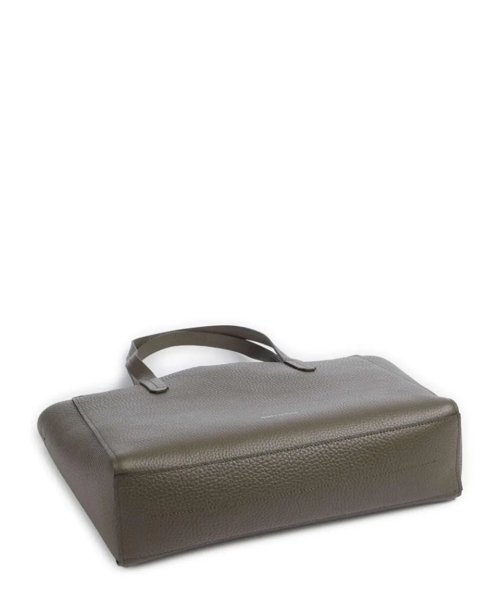 Busin M Tote bag 15″ grained cow leather khaki