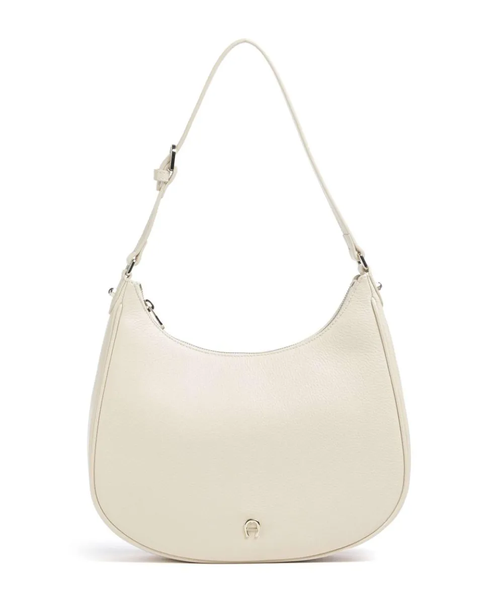Diadora M Hobo bag grained cow leather white