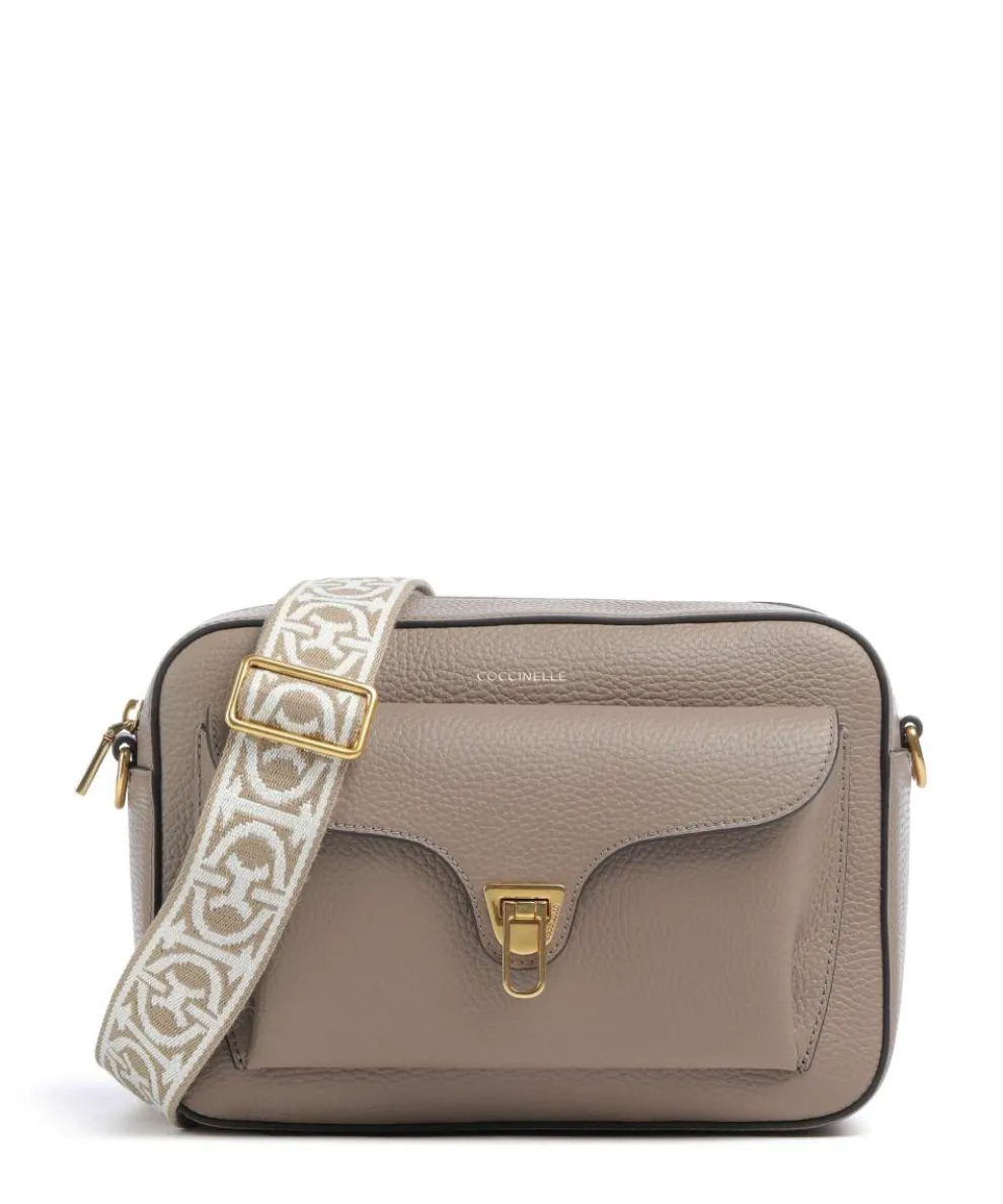 Beat Crossbody bag grained cow leather taupe