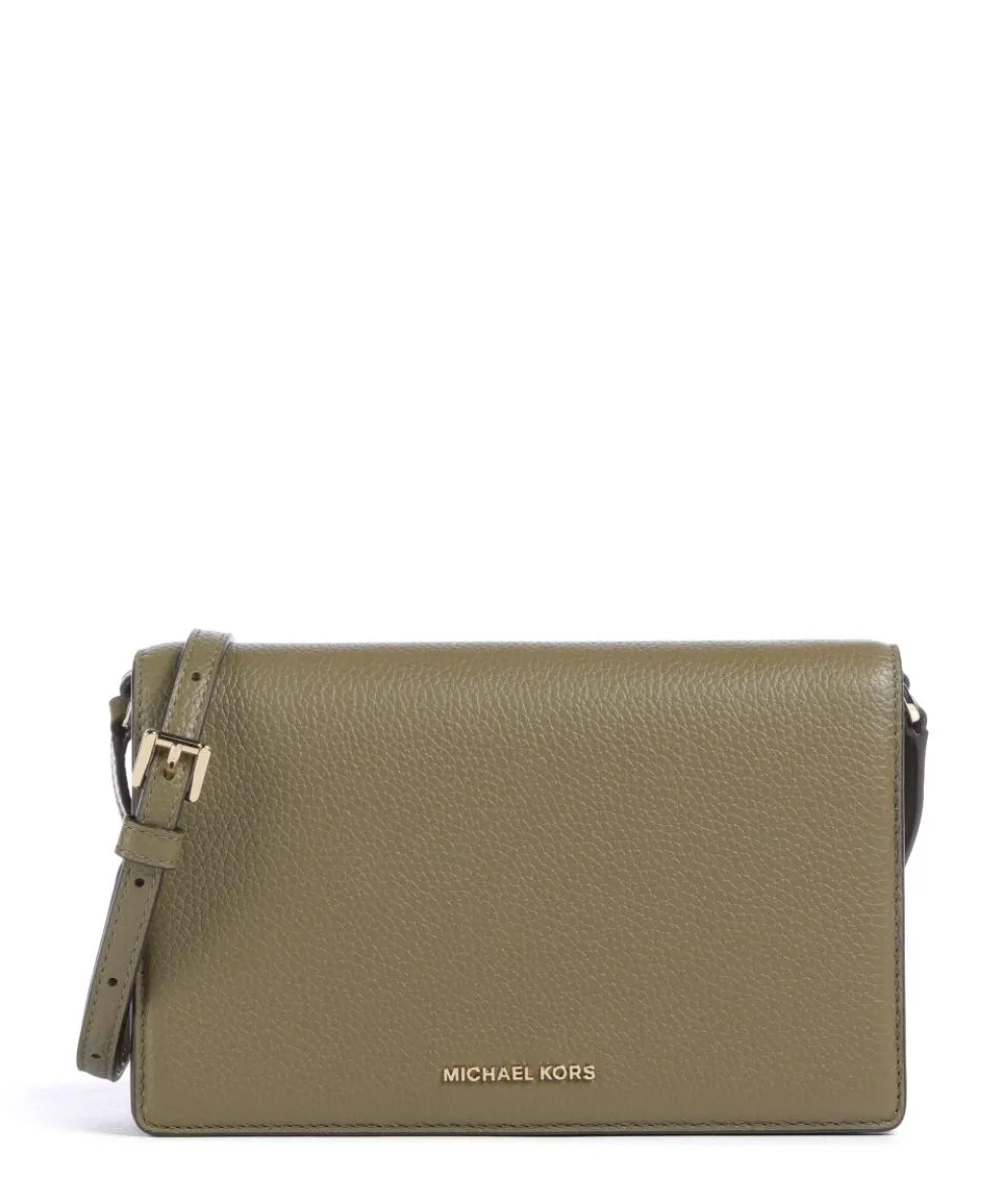 Jet Set Medium Crossbody bag grained cow leather olive-green