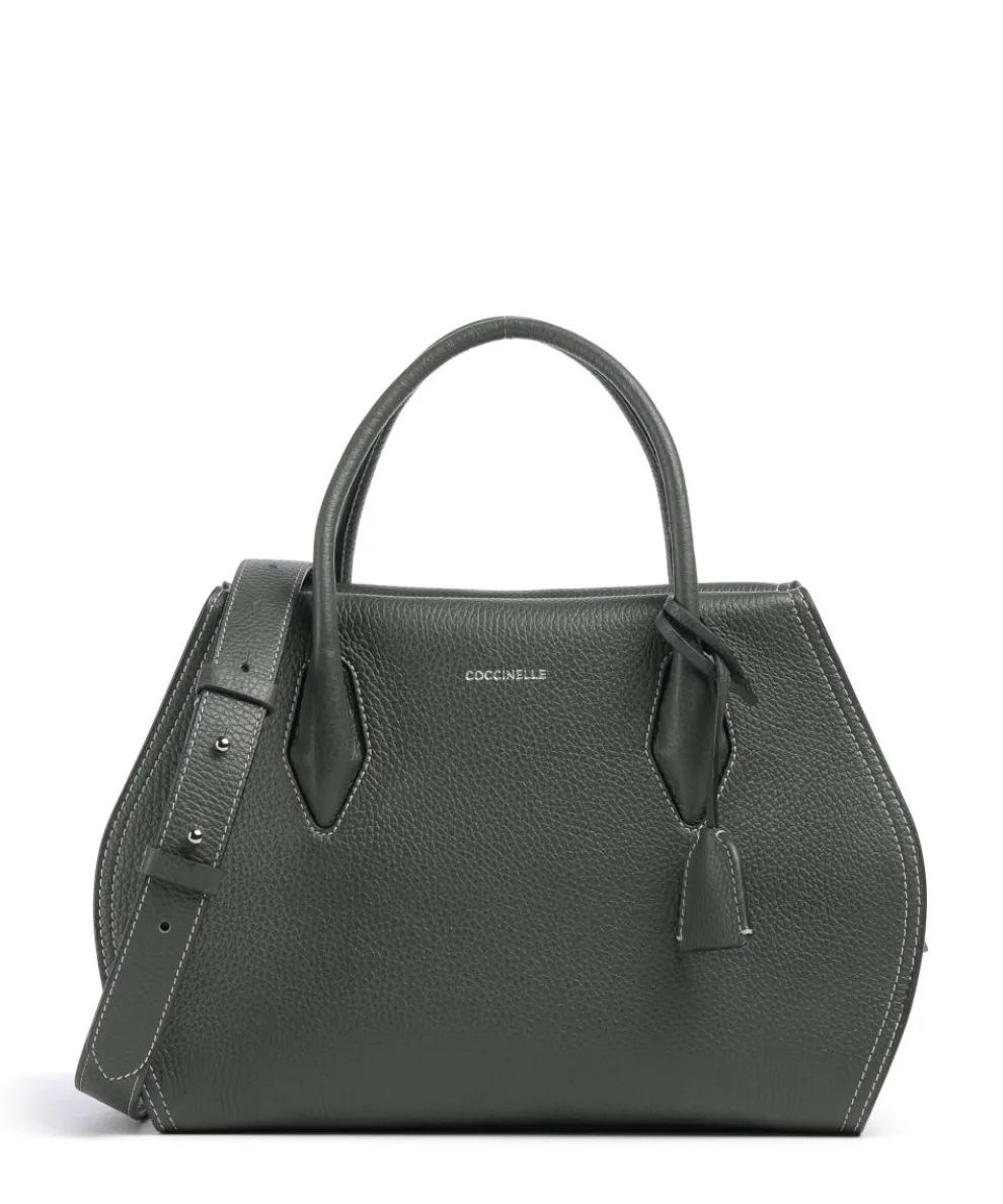 Lord Handbag grained leather khaki