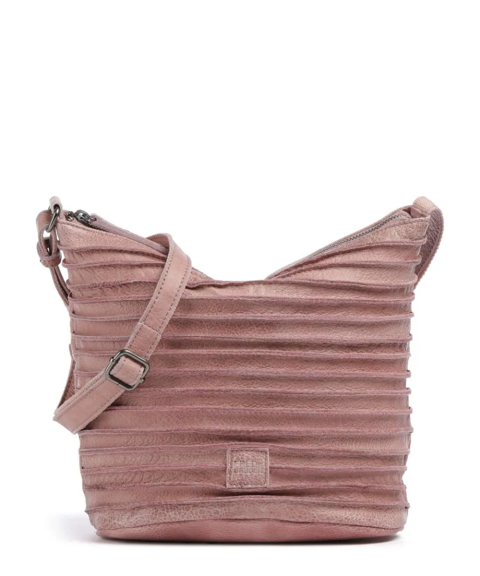 Riffellinchen Crossbody bag grained cow leather rose