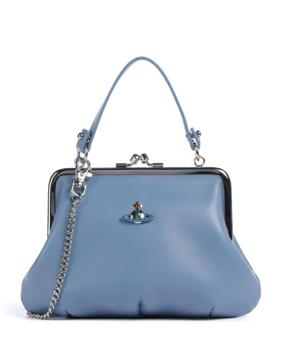 Granny Frame Nappa Crossbody bag lamb leather blue