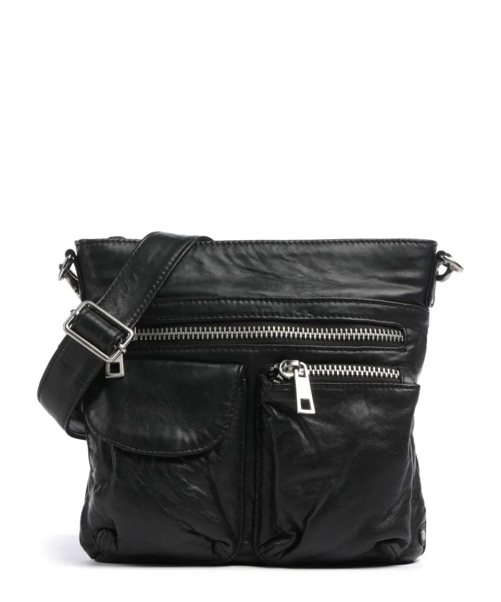 Power Field Shoulder bag sheepskin leather black