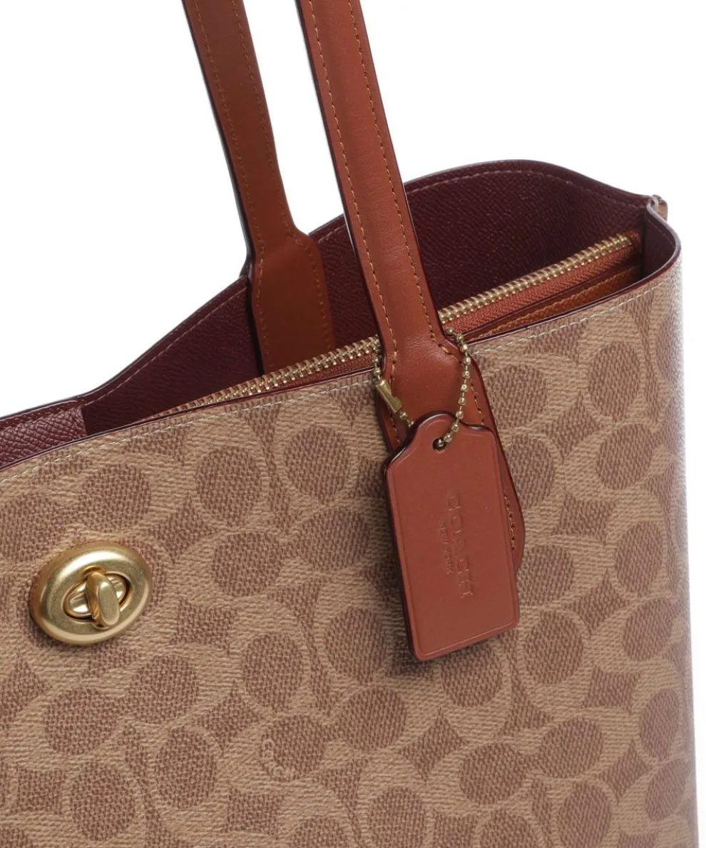 Willow Signature Tote bag canvas brown