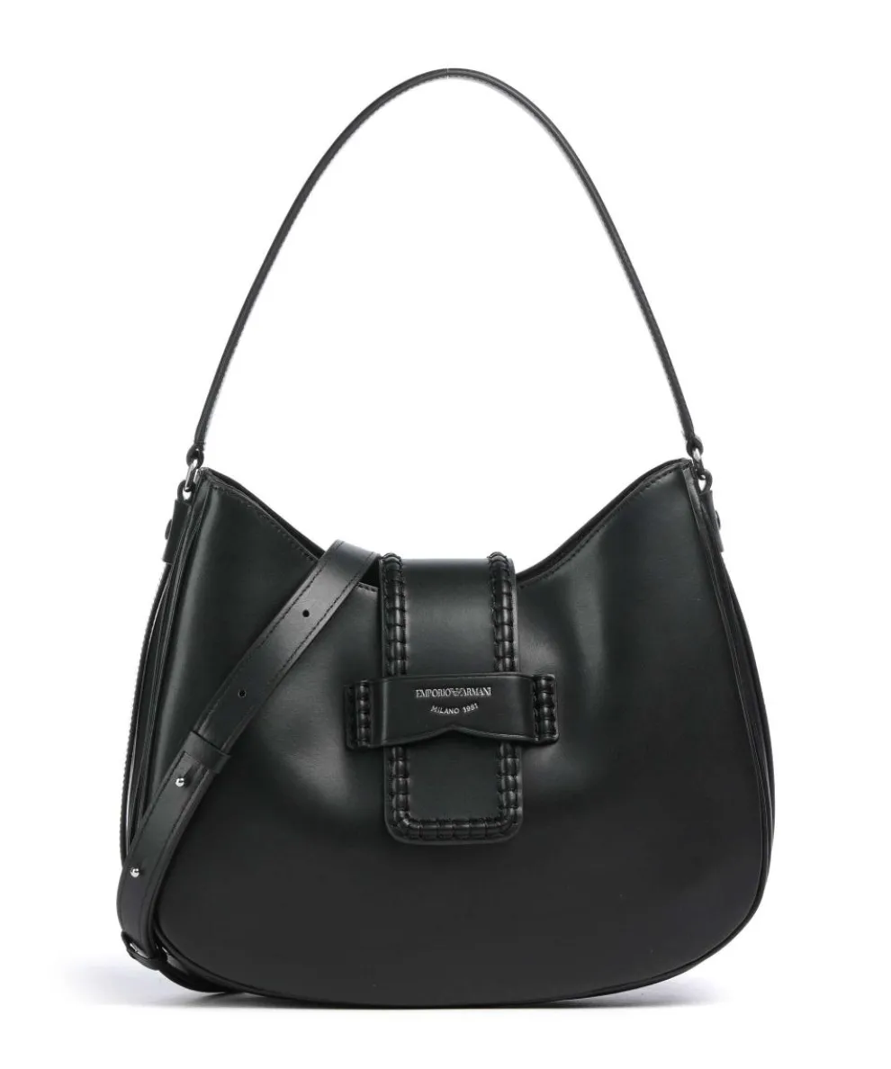 Mina Shoulder bag fine grain cow leather black