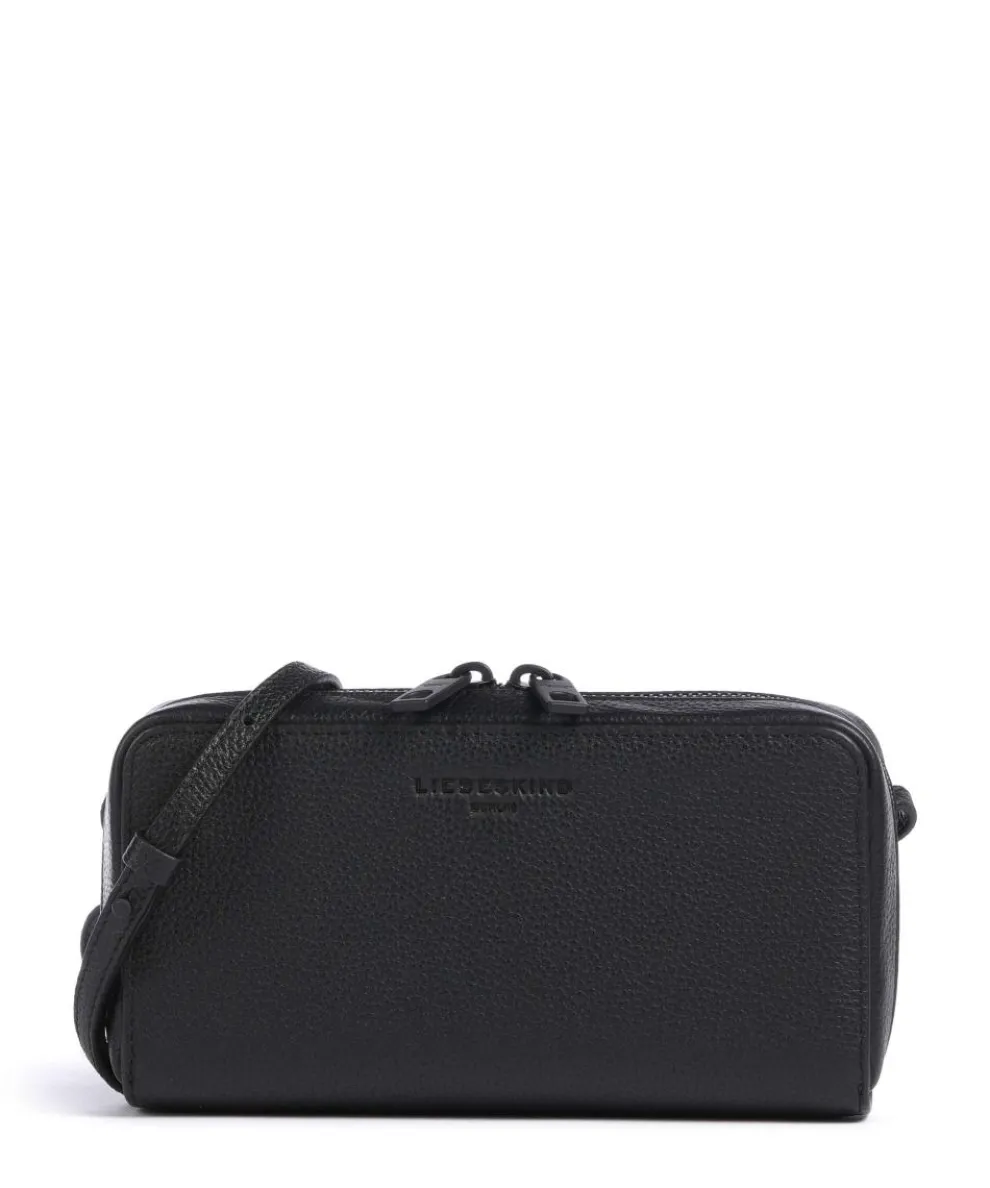 Lou Small Pebble XS Wallet grained cow leather black