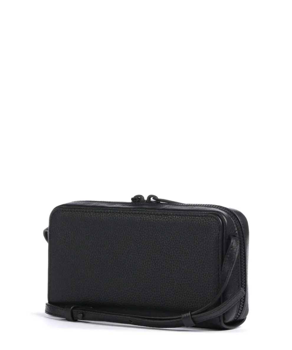 Lou Small Pebble XS Wallet grained cow leather black