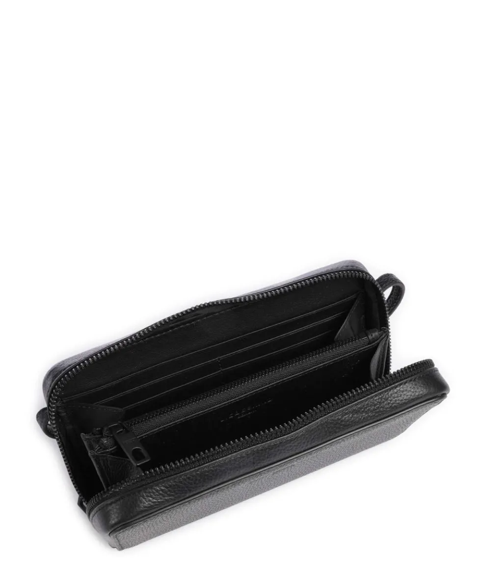 Lou Small Pebble XS Wallet grained cow leather black