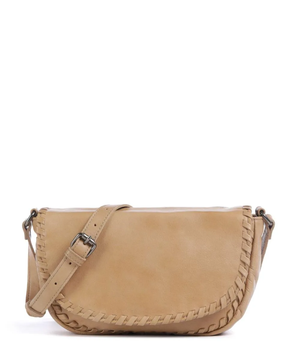 Calm Crossbody bag grained cow leather light brown