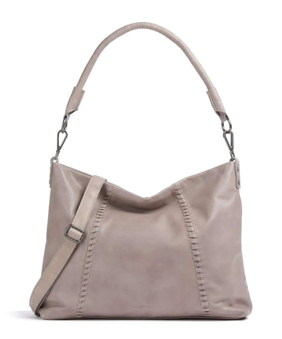 Calm Hobo bag grained cow leather taupe
