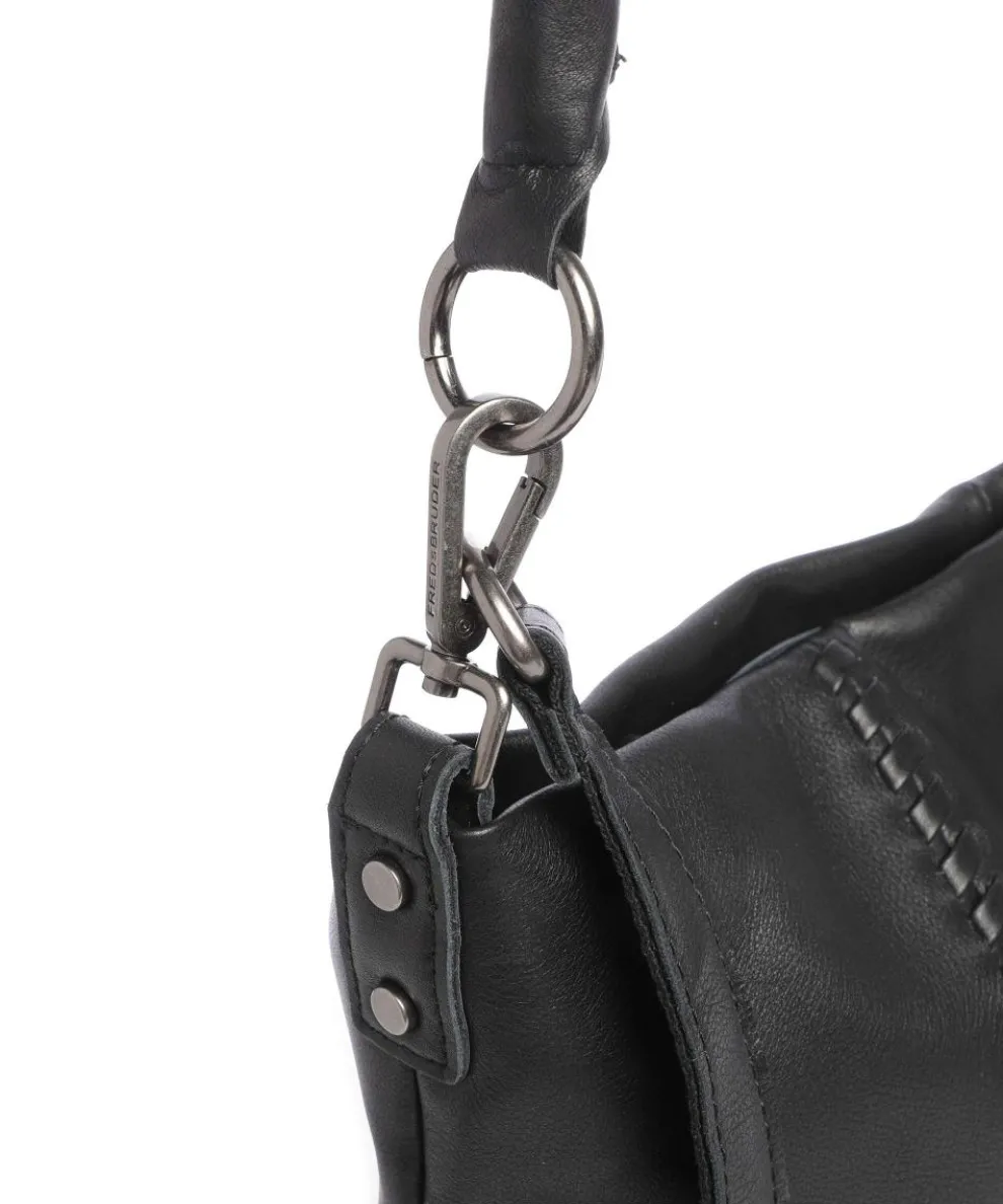 Calm Hobo bag grained cow leather black